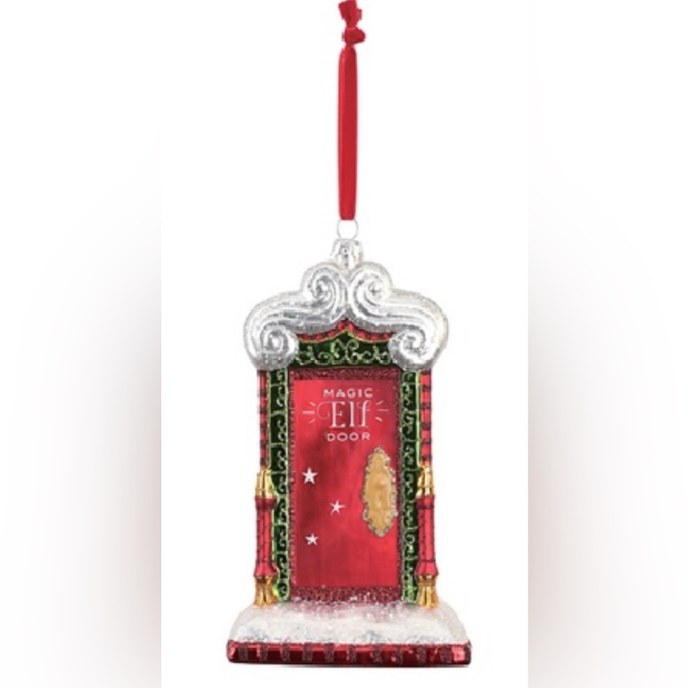 Magic‎ Elf Door Holiday Ornament - Red and Silver